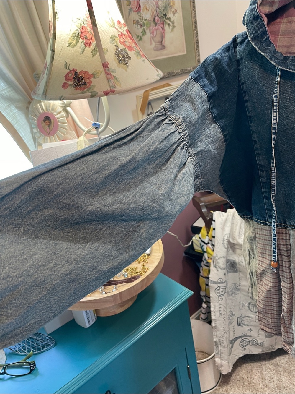 Boho Denim & Patchwork Hooded Jacket - Young Threads - Picture 8 of 16